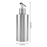 550mL Stainless Steel Oil Bottle Vinegar Sauce Dispenser Container Home Kitchen Supplies(B)