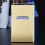 Electric Rechargeable Cigarette Case Lighter Windproof Flameless Ignition Gift Gold In Australia - Darrahopens