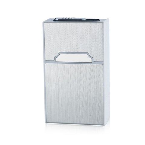 Electric Rechargeable Cigarette Case Lighter Windproof Flameless Ignition Gift Silver In Australia - Darrahopens