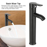 Stainless Steel Black Basin Mixer Tap Hot Cold Washbasin Sink Faucet for Bathroom Toilet