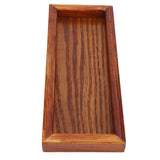 Rectangle Wooden Tea Tray Serving Table Plate Snacks Food Storage Dish for Hotel Home(20*8cm)