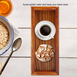 Rectangle Wooden Tea Tray Serving Table Plate Snacks Food Storage Dish for Hotel Home(20*8cm)