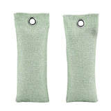2Bags Bamboo Charcoal Home Car Air Purifier Activated Carbon Shoes Deodorant Bag(Light Green)