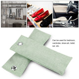2Bags Bamboo Charcoal Home Car Air Purifier Activated Carbon Shoes Deodorant Bag(Light Green)