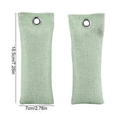 2Bags Bamboo Charcoal Home Car Air Purifier Activated Carbon Shoes Deodorant Bag(Light Green)