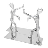 1 Pair Kung Fu People Shape Bookends Students Book Stand for School Home Table Decoration