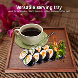 Traditional Wooden Tea Plate Coffee Fruits Snacks Serving Tray Dish for Home Restaurant 34*34cm