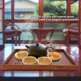 Traditional Wooden Tea Plate Coffee Fruits Snacks Serving Tray Dish for Home Restaurant 34*34cm In Australia - Darrahopens