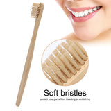 Bamboo Toothbrush Biodegradable Soft Eco friendly Nylon Bristles 6 Colors Toothbrushes(khaki)