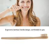 Bamboo Toothbrush Biodegradable Soft Eco friendly Nylon Bristles 6 Colors Toothbrushes(khaki)