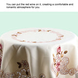 Round Red Floral Flower Embroidered Table Runner Tablecloth Cutwork Table Party Decor 85cm
