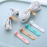 4Pcs Silicone Earphone Winder Wrap Cable Cord Wire Holder Organizer