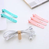 4Pcs Silicone Earphone Winder Wrap Cable Cord Wire Holder Organizer