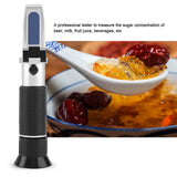 Portable Professional 0~20% Brix Refractometer Handheld Beer Fruit Juice Sugar Tester Meter