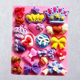 Crown Bowknot Soap Mould Fondant Cake Decoration Mold Silicone DIY Baking Tool In Australia - Darrahopens