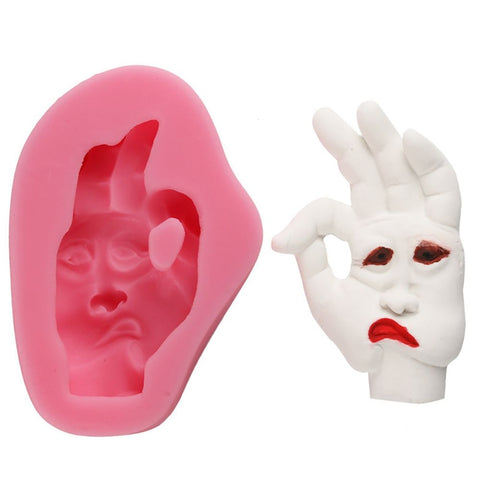 Funny Face Fondant Cake Decoration Mold Silicone DIY Baking Tool In Australia - Darrahopens