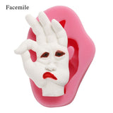 Funny Face Fondant Cake Decoration Mold Silicone DIY Baking Tool