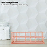 Rose Gold Iron Storage Basket Organizer Storage Holder Desktop Decor (C) In Australia - Darrahopens