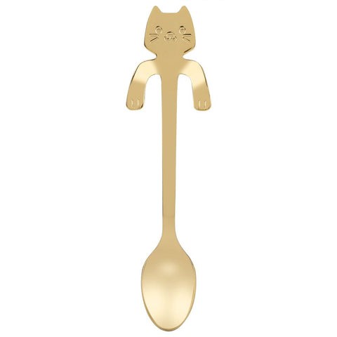 Cat Style Stainless Steel Metal Spoon Resuabl And Durable Stirring Scoop 05# In Australia - Darrahopens