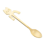 Cat Style Stainless Steel Metal Spoon Resuabl And Durable Stirring Scoop 05#