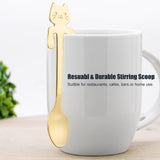 Cat Style Stainless Steel Metal Spoon Resuabl And Durable Stirring Scoop 05#