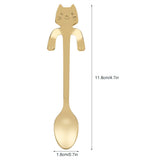 Cat Style Stainless Steel Metal Spoon Resuabl And Durable Stirring Scoop 05#