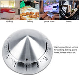 Fashionable Stainless Steel 60 Minutes Count Down Mechanical Cooking Timer Kitchen Tool Silver In Australia - Darrahopens