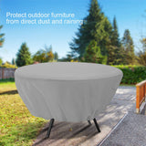 Round Table Dust Cover Outdoor Waterproof Garden Patio Furniture Covers(Gray) In Australia - Darrahopens