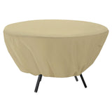 Round Table Dust Cover Outdoor Waterproof Garden Patio Furniture Covers(Beige) In Australia - Darrahopens