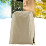 Round Table Dust Cover Outdoor Waterproof Garden Patio Furniture Covers(Beige)