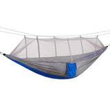 Portable Camping Travel Hammock Hanging Bed with Mosquito Net (Gray Blue) In Australia - Darrahopens