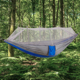 Portable Camping Travel Hammock Hanging Bed with Mosquito Net (Gray Blue) In Australia - Darrahopens