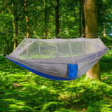 Portable Camping Travel Hammock Hanging Bed with Mosquito Net (Gray Blue) In Australia - Darrahopens