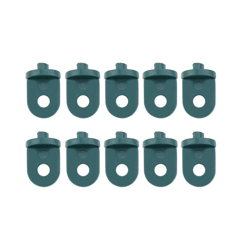 10 PCS Plastic Greenhouse Hook Plant Flower Hanger (Green)