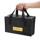 Explosionproof Lipo Battery Safe Bag Large Space Charging Batteries Storage Bags(Black)