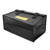 Explosionproof Lipo Battery Safe Bag Large Space Charging Batteries Storage Bags(Black)