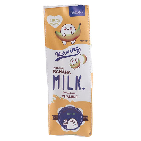 3Colors Cartoon Milk Stationery Bag Waterproof PU Large Capacity Pencil Case Storage Bag In Australia - Darrahopens