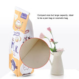 3Colors Cartoon Milk Stationery Bag Waterproof PU Large Capacity Pencil Case Storage Bag In Australia - Darrahopens