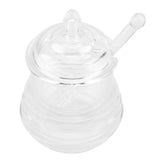 245ml Transparent Beehiveshaped Honey Jar with Dripper Stick for Storing and Dispensing Honey In Australia - Darrahopens
