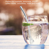 Stainless Steel Metal Drinking Straw Spoon Resuable Washable Cocktail Spoons L In Australia - Darrahopens
