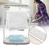 Kitchen Detachable Bar Towel Drying Rack Storage Organizer Rack for Dishcloth Sponge Soap(Grey) In Australia - Darrahopens