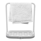 Kitchen Detachable Bar Towel Drying Rack Storage Organizer Rack for Dishcloth Sponge Soap(Grey) In Australia - Darrahopens