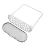 Kitchen Detachable Bar Towel Drying Rack Storage Organizer Rack for Dishcloth Sponge Soap(Grey)