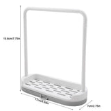 Kitchen Detachable Bar Towel Drying Rack Storage Organizer Rack for Dishcloth Sponge Soap(Grey)