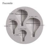 Hot Air Balloon Pattern Fondant Cake Decorative Baking Silicone DIY Mold (50-614)