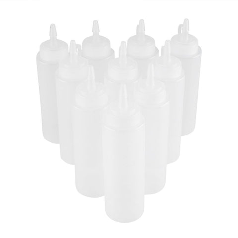 240ml 10pcs / Set Plastic Condiment Dispenser for Sauce Oil Cream Vineger (White) In Australia - Darrahopens