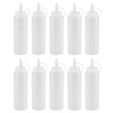240ml 10pcs / Set Plastic Condiment Dispenser for Sauce Oil Cream Vineger (White) In Australia - Darrahopens