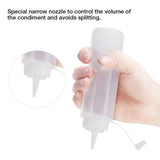 240ml 10pcs / Set Plastic Condiment Dispenser for Sauce Oil Cream Vineger (White)