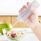 240ml 10pcs / Set Plastic Condiment Dispenser for Sauce Oil Cream Vineger (White)