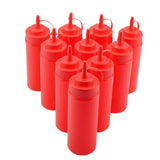 340ml 10pcs / Set Plastic Condiment Dispenser for Sauce Oil Cream Vineger (Red) In Australia - Darrahopens